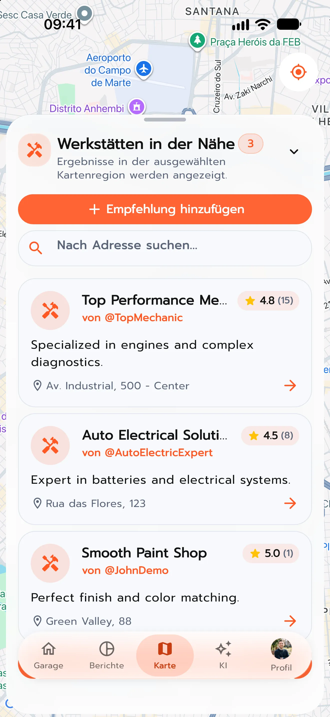 Empfohlene Dienste