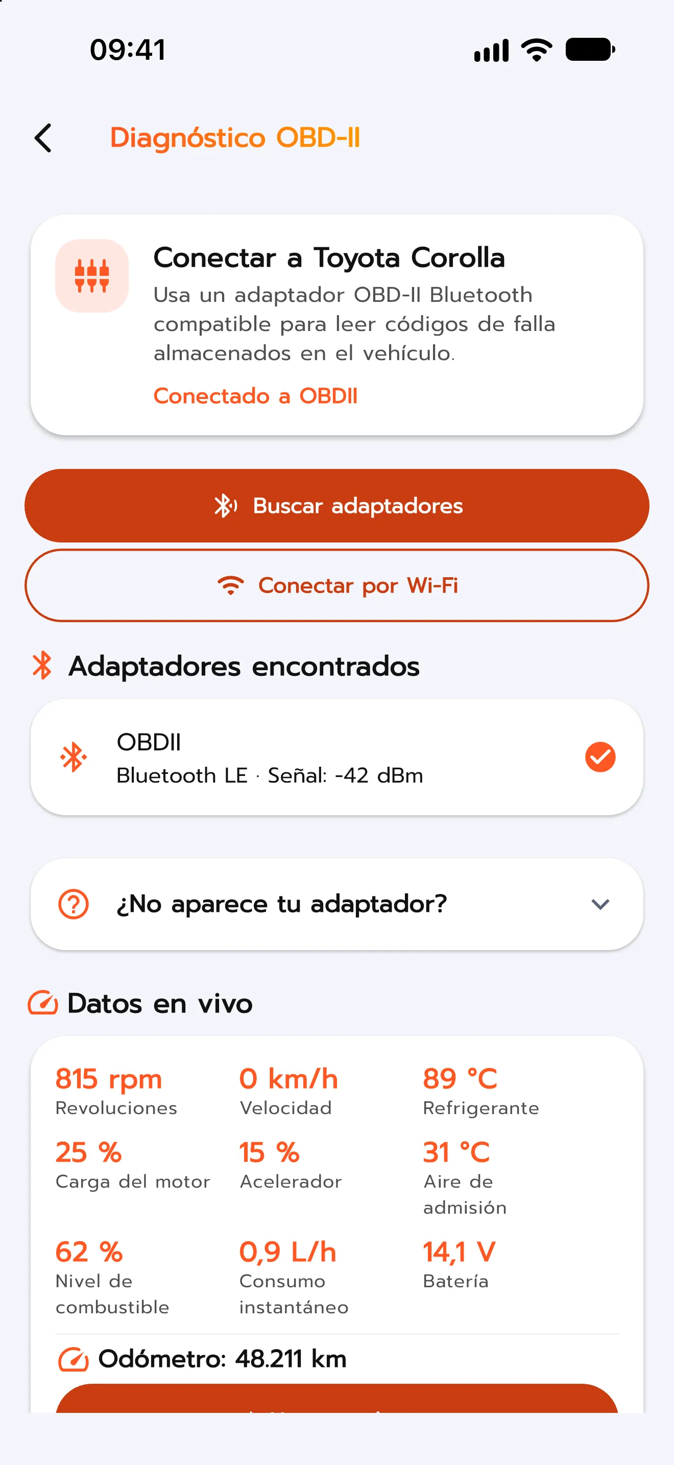 Escaneo diagnóstico